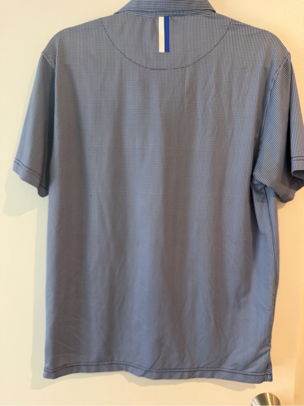 Rhoback Blue Micro-Check Performance Polo - Picture 5 of 5